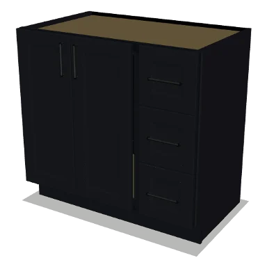 VSD36R cabinet in Bevel Black
