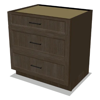3DB33 cabinet in Transitional Warm Brown Stain
