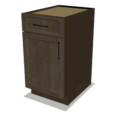 B18-Trash cabinet in Transitional Warm Brown Stain