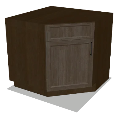 DSB36 cabinet in Transitional Warm Brown Stain