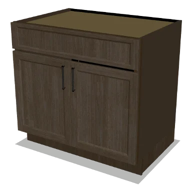 SB36 cabinet in Transitional Warm Brown Stain