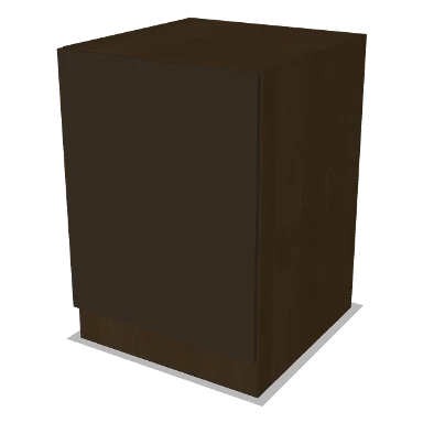 Trashcan cabinet in Transitional Warm Brown Stain