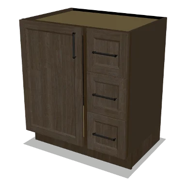 VSD30R cabinet in Transitional Warm Brown Stain