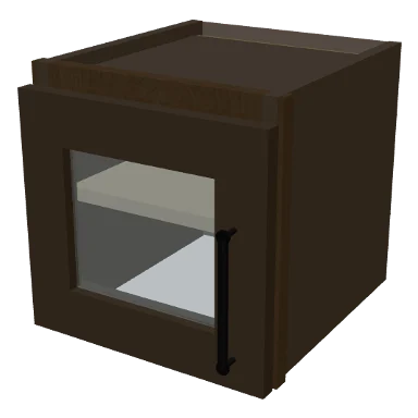W1212GD cabinet in Transitional Warm Brown Stain