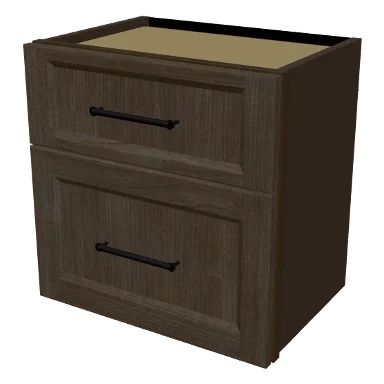 W2D1818 cabinet in Transitional Warm Brown Stain
