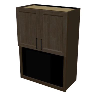 WMO3042 cabinet in Transitional Warm Brown Stain