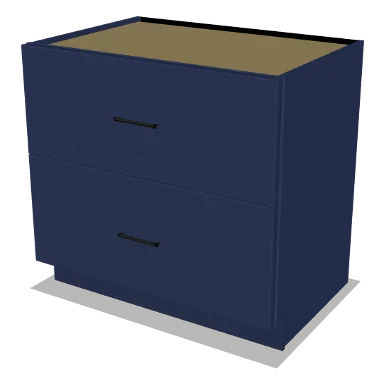 2DB36 cabinet in Shaker Navy Blue