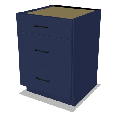 3DB24 cabinet in Shaker Navy Blue