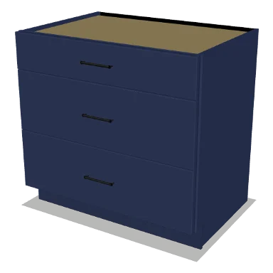 3DB36 cabinet in Shaker Navy Blue