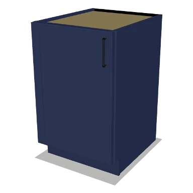 B21FH cabinet in Shaker Navy Blue