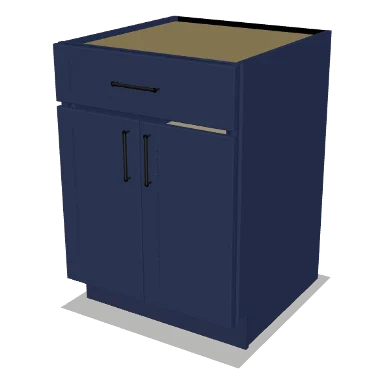 B24 cabinet in Shaker Navy Blue