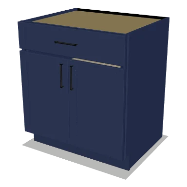 B30 cabinet in Shaker Navy Blue