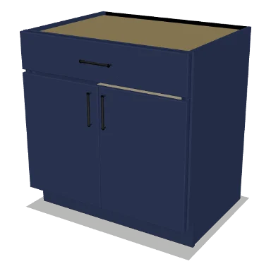 B33 cabinet in Shaker Navy Blue
