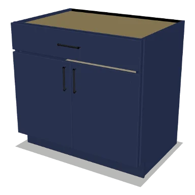 B36 cabinet in Shaker Navy Blue