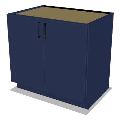 B36FH cabinet in Shaker Navy Blue