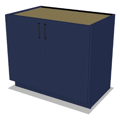 B39FH cabinet in Shaker Navy Blue