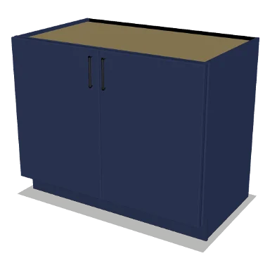 B42FH cabinet in Shaker Navy Blue