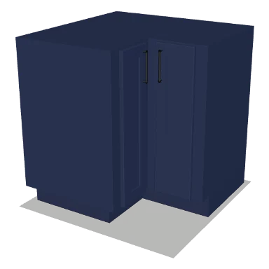 BER33 cabinet in Shaker Navy Blue