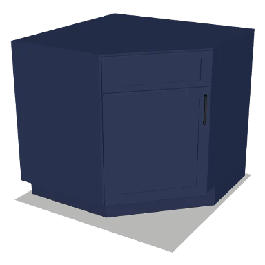 DSB36 cabinet in Shaker Navy Blue