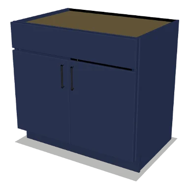 SB36 cabinet in Shaker Navy Blue