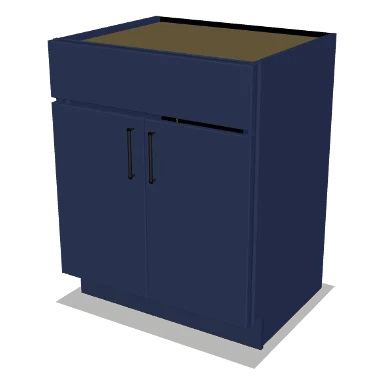 VSB27 cabinet in Shaker Navy Blue