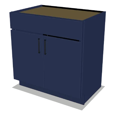 VSB33 cabinet in Shaker Navy Blue
