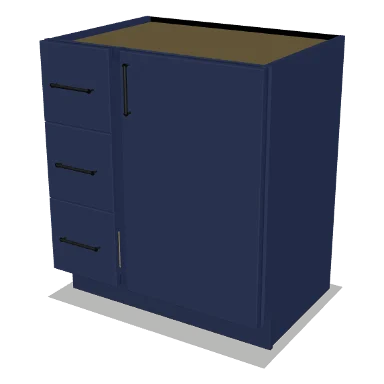 VSD30L cabinet in Shaker Navy Blue