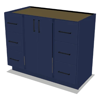 VSDB42 cabinet in Shaker Navy Blue