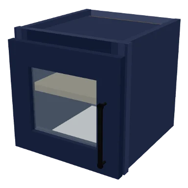 W1212GD cabinet in Shaker Navy Blue