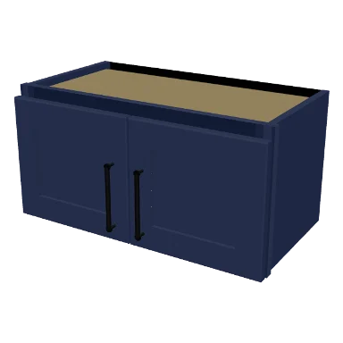 W2412 cabinet in Shaker Navy Blue