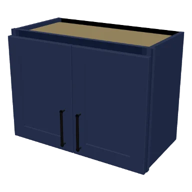 W2418 cabinet in Shaker Navy Blue