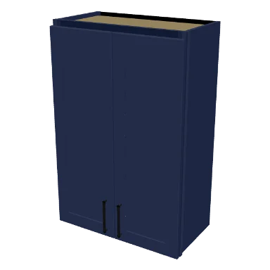 W2436 cabinet in Shaker Navy Blue