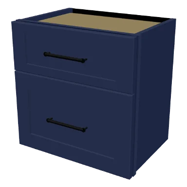 W2D1818 cabinet in Shaker Navy Blue