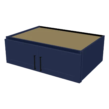 W361224 cabinet in Shaker Navy Blue