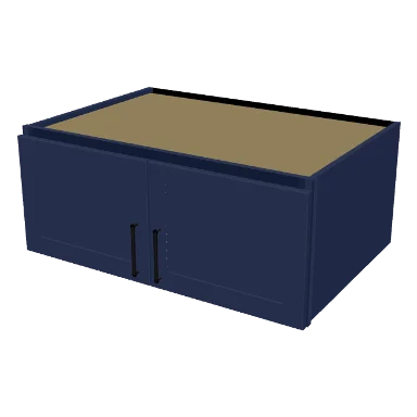 W361524 cabinet in Shaker Navy Blue