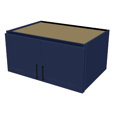 W361824 cabinet in Shaker Navy Blue