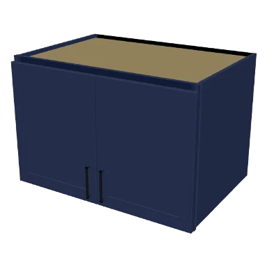 W362424 cabinet in Shaker Navy Blue