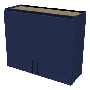 W3630 cabinet in Shaker Navy Blue