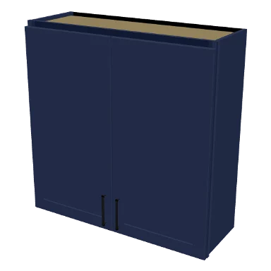 W3636 cabinet in Shaker Navy Blue