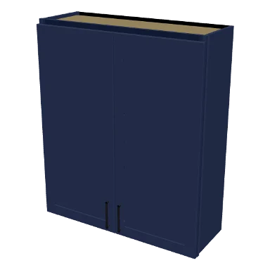 W3642 cabinet in Shaker Navy Blue