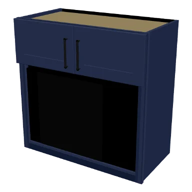 WMO3030 cabinet in Shaker Navy Blue