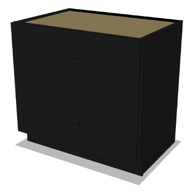 2DB36 cabinet in Shaker Black