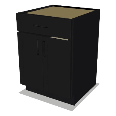 B24 cabinet in Shaker Black