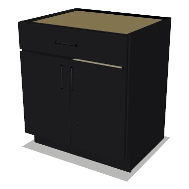 B30 cabinet in Shaker Black