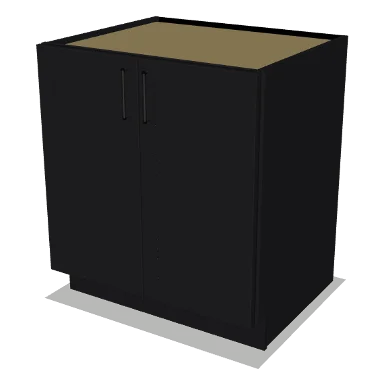 B30FH cabinet in Shaker Black
