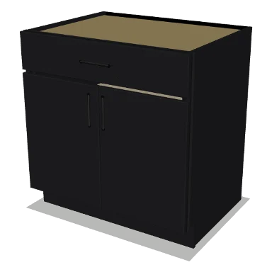 B33 cabinet in Shaker Black