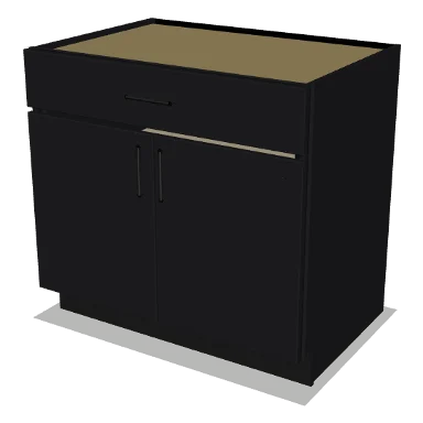 B36 cabinet in Shaker Black