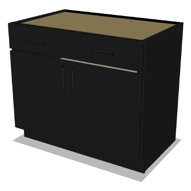 B39 cabinet in Shaker Black