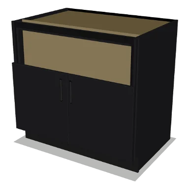 FSB36 cabinet in Shaker Black