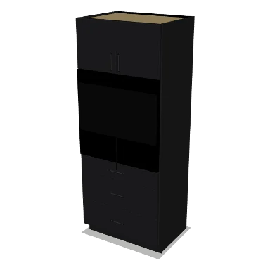 OC338424 cabinet in Shaker Black